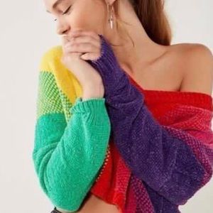 Urban outfitters Silence + Noise Rainbow Chenille
Sweater Pride collection